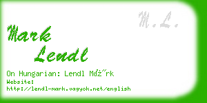 mark lendl business card